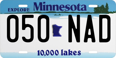 MN license plate 050NAD