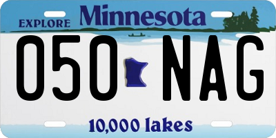 MN license plate 050NAG