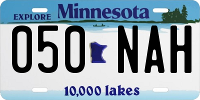 MN license plate 050NAH
