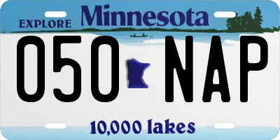 MN license plate 050NAP