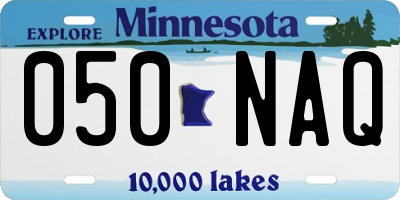 MN license plate 050NAQ