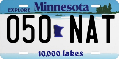 MN license plate 050NAT