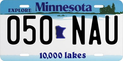 MN license plate 050NAU