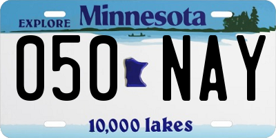 MN license plate 050NAY