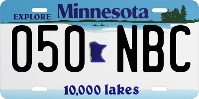 MN license plate 050NBC