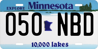 MN license plate 050NBD
