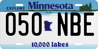 MN license plate 050NBE