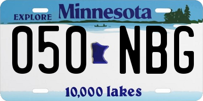 MN license plate 050NBG