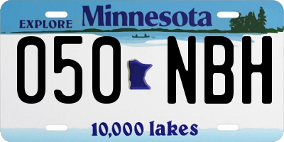 MN license plate 050NBH