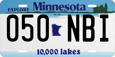 MN license plate 050NBI