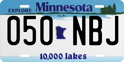 MN license plate 050NBJ