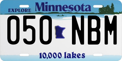 MN license plate 050NBM