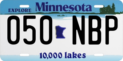 MN license plate 050NBP