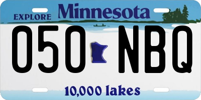 MN license plate 050NBQ