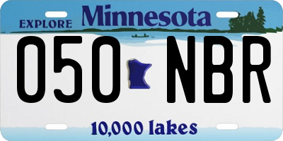 MN license plate 050NBR