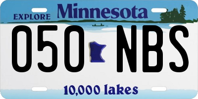 MN license plate 050NBS