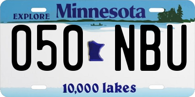 MN license plate 050NBU
