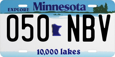 MN license plate 050NBV