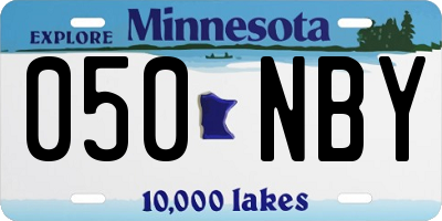 MN license plate 050NBY