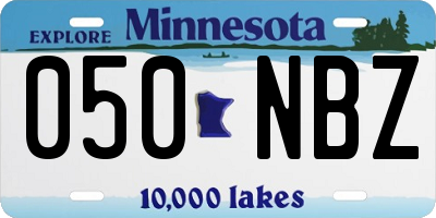 MN license plate 050NBZ