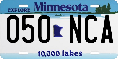 MN license plate 050NCA