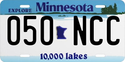 MN license plate 050NCC