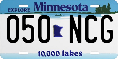 MN license plate 050NCG