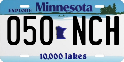 MN license plate 050NCH