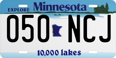 MN license plate 050NCJ