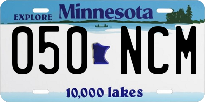 MN license plate 050NCM