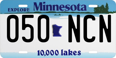 MN license plate 050NCN