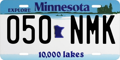 MN license plate 050NMK