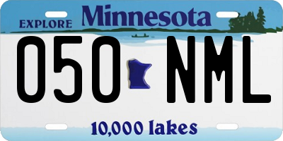 MN license plate 050NML