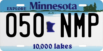MN license plate 050NMP