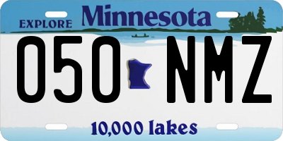 MN license plate 050NMZ