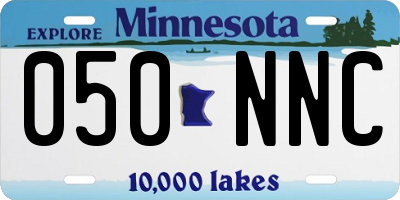 MN license plate 050NNC