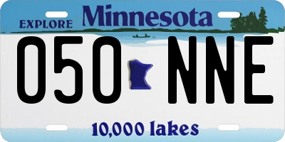 MN license plate 050NNE