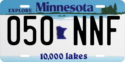MN license plate 050NNF