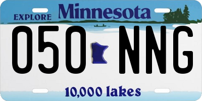 MN license plate 050NNG