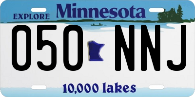 MN license plate 050NNJ