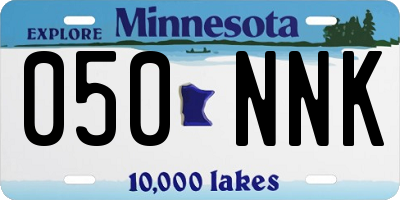 MN license plate 050NNK