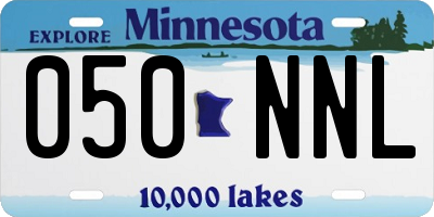 MN license plate 050NNL
