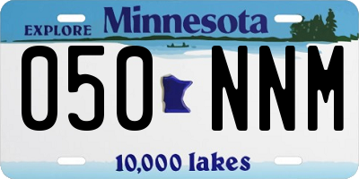 MN license plate 050NNM