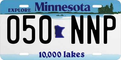 MN license plate 050NNP