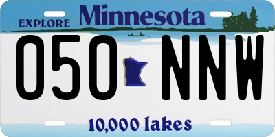 MN license plate 050NNW