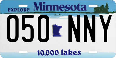 MN license plate 050NNY