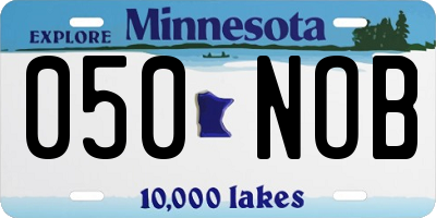 MN license plate 050NOB