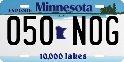 MN license plate 050NOG