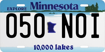 MN license plate 050NOI