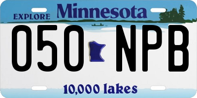 MN license plate 050NPB